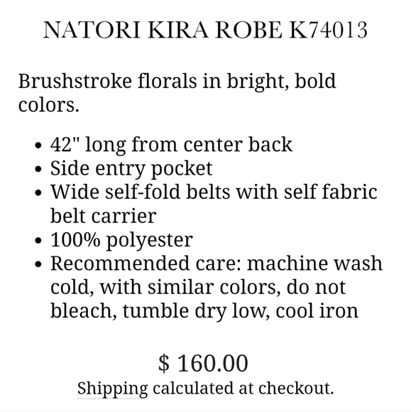 Natori Kira Midi Robe Medium Silky Bright - Picture 8 of 8